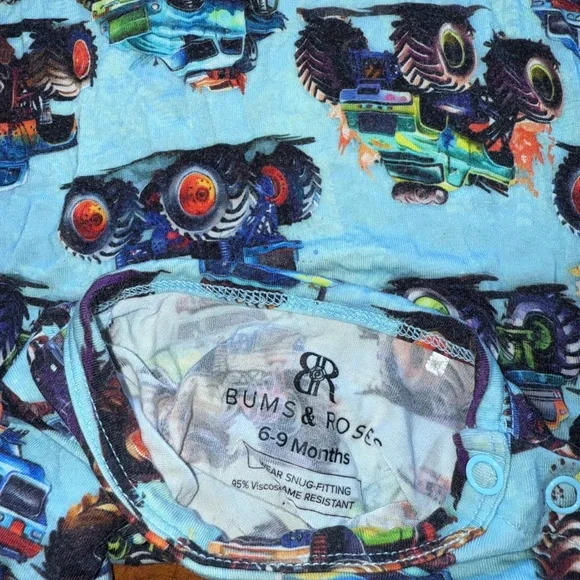 Bums & Roses Monster Truck Romper - Picture 2 of 2